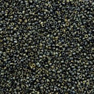Miyuki rocailles Perlen 15/0 - Opaque picasso black 15-4511